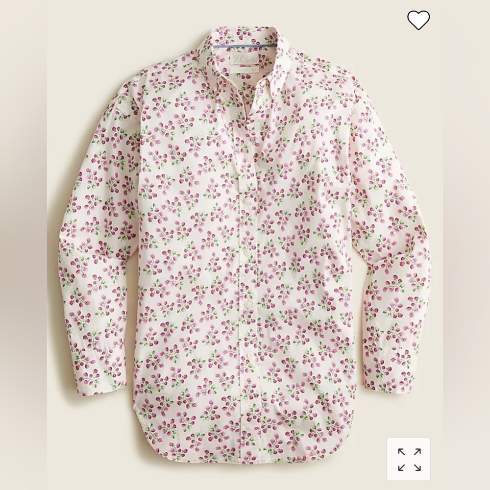NWT Jcrew Relaxed-fit lightweight cotton poplin shirt in whisper peach berry